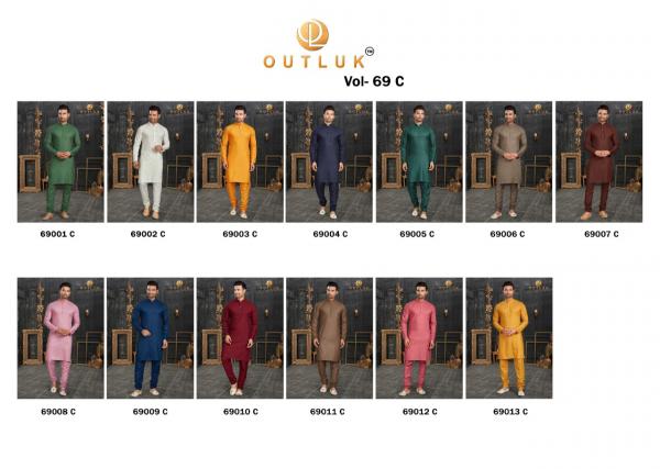 Outluk 69 C Regular Wear Cotton Kurta With Pajama Collection